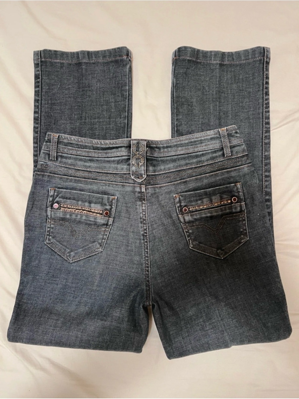Y2K Vintage 2000s Women Bedazzled Denim Jeans
